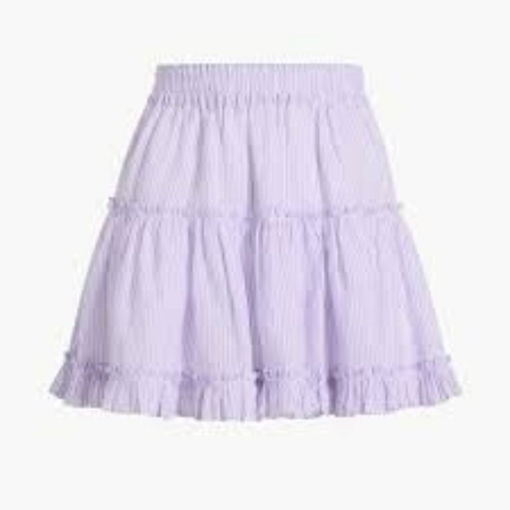 NWT Hill House Paz Skirt in Lilac Stripe Size Medium